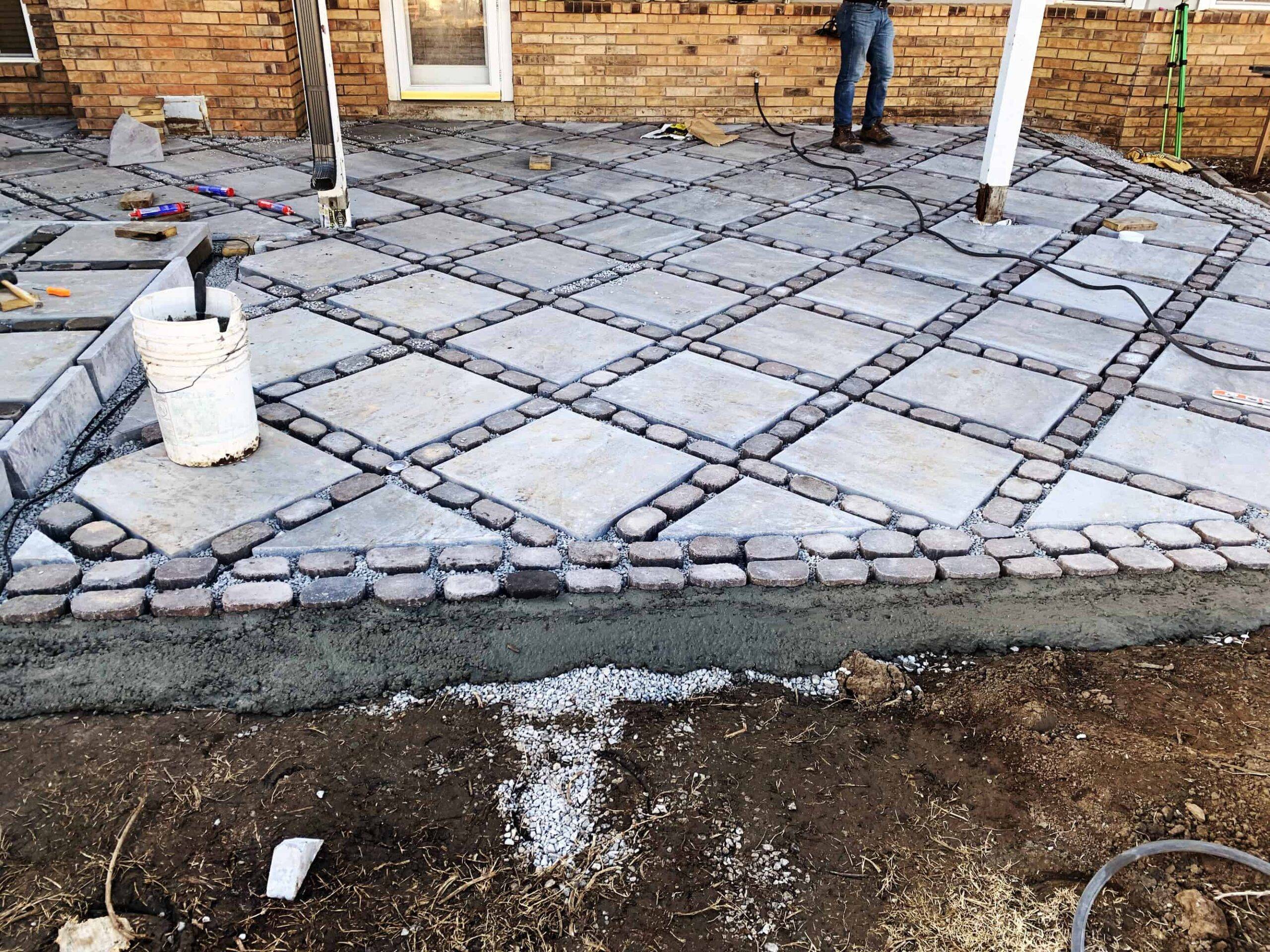 Permeable Paver Patio and Landscape Design in Broken Arrow, OK